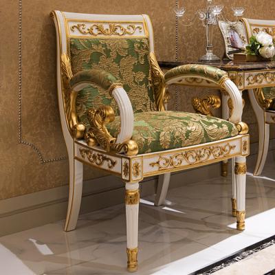 China (Other)Adjustable Luxury Antique Italian Living Room Chairs European Classic Wood Furniture Accent Lounge Chair for sale