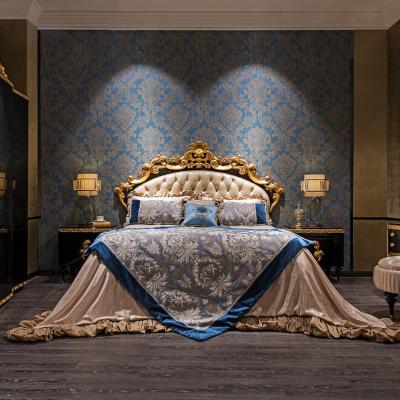 China French Design (Others) Hot Selling Adjustable Luxury Luxury Bedroom Furniture Classic Large Solid Wood Beds for sale