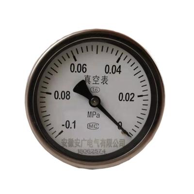 China Stainless Steel Vacuum Diaphragm Pressure Gauge Shockproof Threaded Material From Industry Oil Manufacturer Direct Selling Excellent for sale