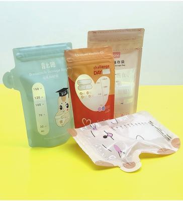 China High quality moisture-proof special-shaped self-sufficient best-selling breast milk bag with thermochromic function for sale