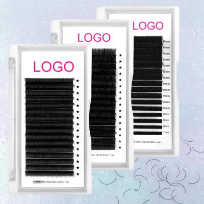 China Natural Soft Wholesale Price J Since C D Double Density M L Korean Pbt Fiber Silk Eyelash Extension for sale