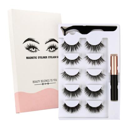 China Custom 3d Magnetic Eyelashes Logo Magnetic Lashes Private Label 25mm Magnetic Eyelash Wholesale Good Quality for sale