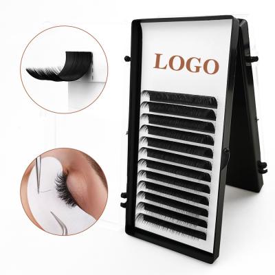 China 7D Handcrafted Soft Natural Long Natural Root Real Fuax 100% False Mink Silk Eye Lashes Volume Synthetic Fans Eyelashes for sale