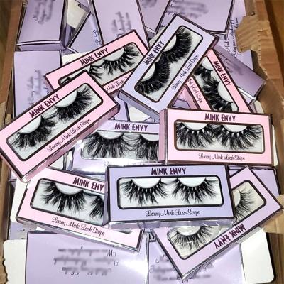 China 25mm Mink Eyelash 3d 18mm Lash Vendor Mink Lasheswholesale Vendor Fur Accept Logo Long Black Nautral Handmade Customized 3~10 Days for sale