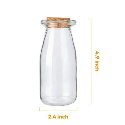 China Wholesale Mini Empty 200ml Fashionable Luxury Jelly Candy Container Glass Jars With Cork Stopper for sale