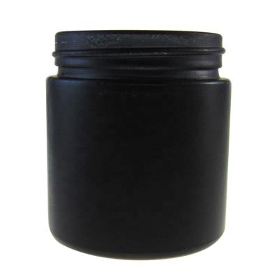 China Mirez make round glass candle jar with lid matte black glass candle jar 4oz black glass jar for sale