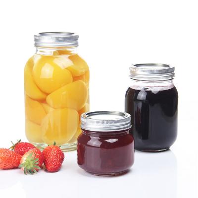 China Food Mouth Regular Glass Mason Jar With Lids 16oz Clear Mason Glass Jar 500ml for sale