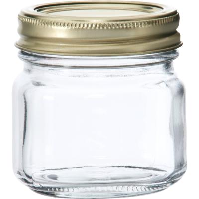 China Wide Mouth Mason Jar 8oz Glass Mason Jar Containers With Lid Glass Food Storage For Food for sale