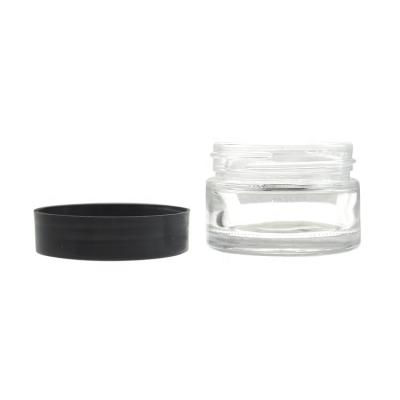 China Wholesale 45ml 50ml recyclable empty clear glass cosmetic jar 1.5 oz glass jar with lid for sale