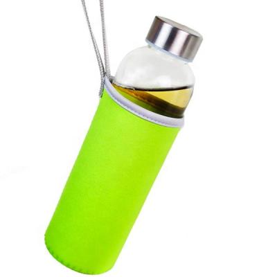 China Wholesale 16oz 500ml Water Bottle Recyclable Glass Drinking Water Leakproof Clear Bottle for sale