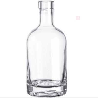 China Wholesale Nordic Style 200ml Whiskey Vodka Beverage Liquor Glass Bottle With Bar Top for sale