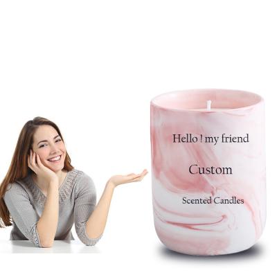 China Factory Direct Organic Unique Smokeless Birthdays Yoga Luxury Soy Glass Bottles Private Label Soy Wax Scented Candles for sale