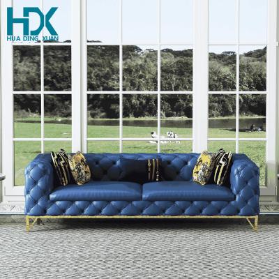 China Chesterfield Adjustable Hotel Sofa Living Room Furniture (Others) Luxury Tufted Sofa Sets For Sale for sale