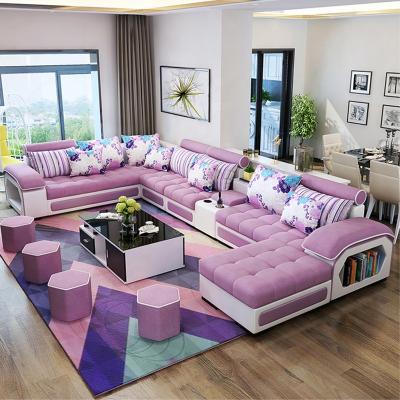 China HDX Modular Optional Pink Combination Couches Luxury Sofa Set Furniture for sale