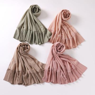 China Daily Life Stretch Tank Top Hijab Scarf Women Solid Color Knitted Soft Head Wraps Muslim Women Ladies for sale