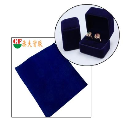 China China Factory Fire Retardant Royal Blue Ultrathin Color Transfer Flocking Fabric Flock Sheet For Packaging Boxes for sale