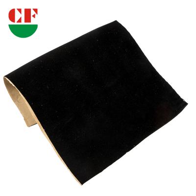 China Hot Sale Waterproof Black Flocking Fabric Adhesive Backed Sheets For Jewelry Display for sale