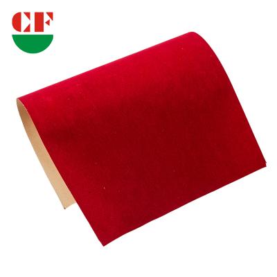 China Fashion Waterproof Style Red Universal China Film Flock Self Adhesive Cloth for sale