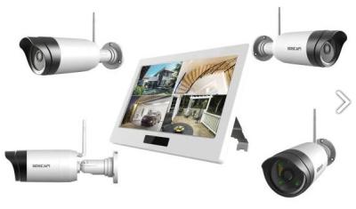 China 1080p HD Remote Wireless Surveillance Camera Systems with 10.1” TFT LCD touch screen monitor for sale