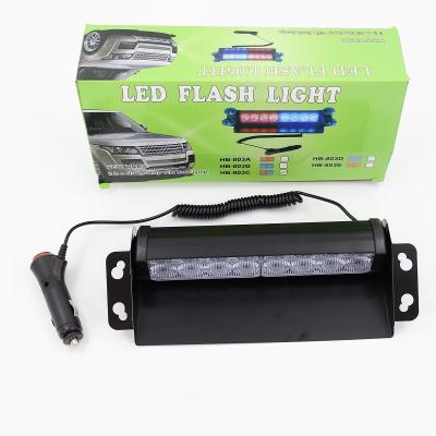 China Aluminum Alloy Other Car Light Accessories High Power 12v 8 LED Strobe Led Car Warning Lights Red Blue Car Flashing Light for sale