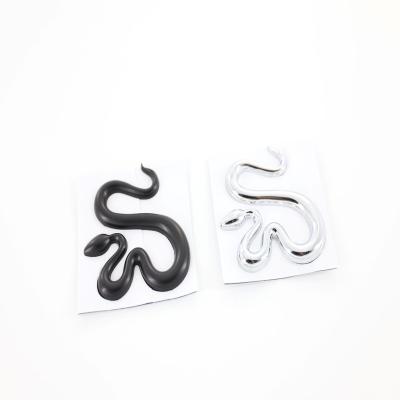 China Body Stickers Snake Shape Auto Sticker Badge Styling Emblem Decoration - Black/Silver for sale