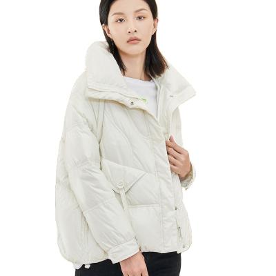 China Duck Casual Women Ladies Winter Waterproof White Jackets Fashion Velvet Hooded Breath Down Jacket for sale