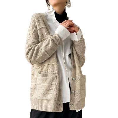 China 2021 Winter Women's Cardigan Sweater Fashion Anti-wrinkle Knit Cardigan Women's Cashmere Sweaters for sale