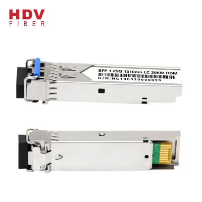 China Chinese FTTH factory 1.25g SFP t13/r15 LC 20km single mode SFP fiber transceiver module for sale