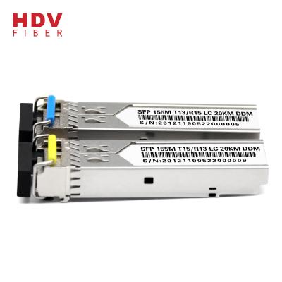 China Compatible FTTH FTTB FTTX Network 155M SFP 20km LC Connector 1310/1550nm Huawei SFP Transceiver for sale