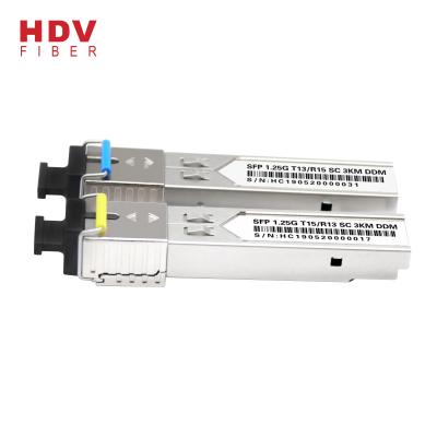 China FTTH FTTB FTTX Network 1.25G Gigabit Module SFP 3km SC Connector Bidi SFP Optical Transceiver for sale