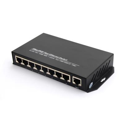 China QoS OEM/ODM Poe Switch 8 Ports 1 Uplink 10/100M Ieee 802.3Af/U/X 48V Ethernet Fiber Poe Switch for sale