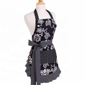 China Drinks/food twill pants aprons to accept design logo customization cotton design apron for sale