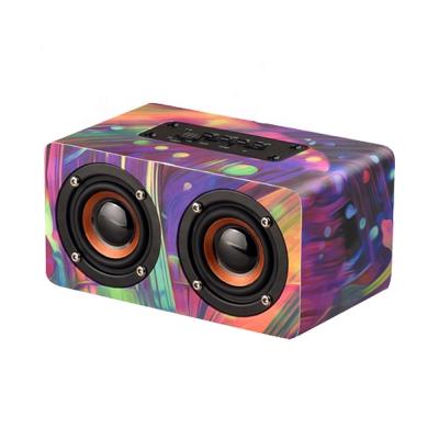 China 2021 newcomer D50 M5 mobile street dance audio home office coffee table visual graffiti wooden wireless call speakers for sale