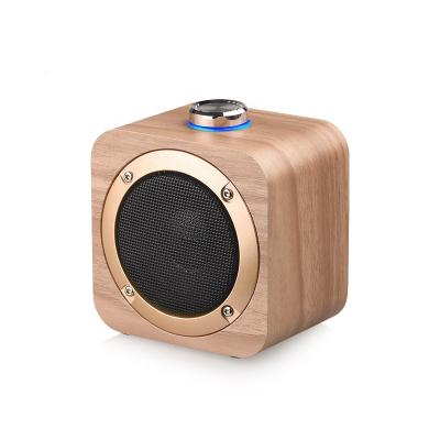 China Call 2021 Q1B Retro Personality Mini 3 Inch Small BT Home Subwoofer Wooden Speakers Visual Portable Dynamic Radio Music Player for sale