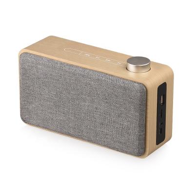 China Amazon Call Travel Gifts Subwoofer Visual Portable Powerful Wooden Karaoke Speakers Wireless Wooden Speaker With TF Card, Aux, U Disk for sale