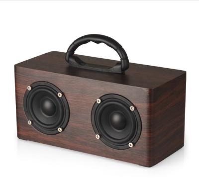 China W9 Bass Vintage Portable Retro Vintage Woffer Christmas Call Gifts Wooden High Fidelity Wireless Subwoofer Subwoofer Subwoofer Subwoofer With Handle for sale