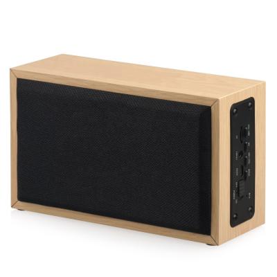 China Video Call 2021 W20 Trending Wooden Fabric Diffuser Subwoofer Portable Wireless Speaker with TF AUX Card. for christmas festival gifts for sale