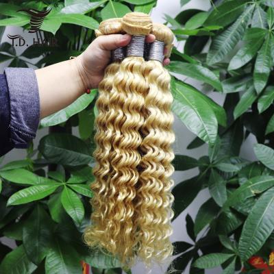 China Loose Wave 10a Brazilian 613# Curly Hair Mink Hair Raw Bundles Seller Unprocessed Virgin Hair for sale