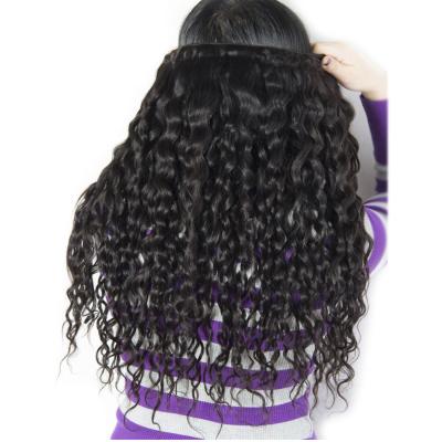 China 100% Raw Unprocessed Indian Temple Hair TD Virgin Water Wave Virgin Hair 100% Raw Unprocessed Wet And Wavy for sale