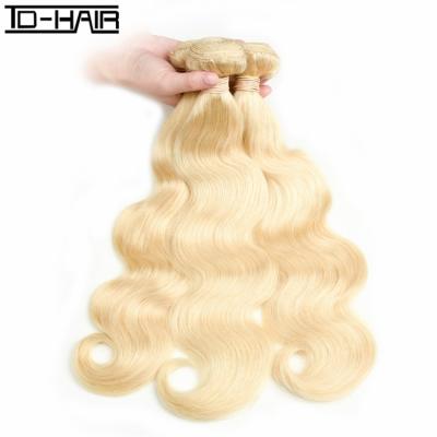 China Best Wholesale Body Wave Body Wave Virgin Hair Bundles With Closure 613 Blonde Extensions With Headband for sale