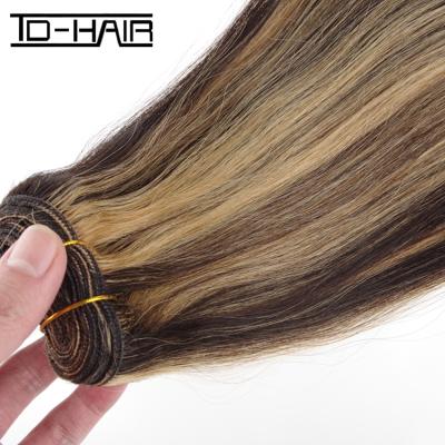 China Brazilian Remy Human Hair Bundles Silky Straight 1b27 Hair Weave Upright Piano Colors Blonde Bundles Hair Extension for sale