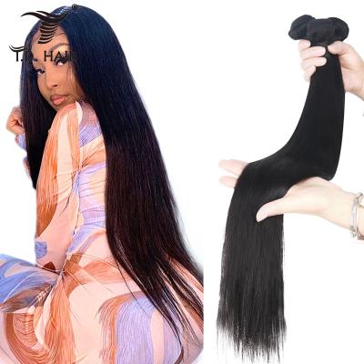 China Wholesale Natural Virgin Hair Cuticle Aligned Raw Unprocessed Straight Hair Bundles Peruvian Hair Weave Bundles for sale