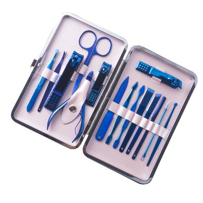 China Luxury Nail Pedicure Set ICEQUEEN New Arrival Color Stainless Steel Nail Tool Kit Magic Colorful 15pcs Manicure Set for sale