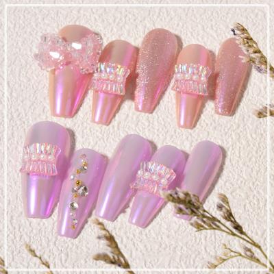 China Finger Nail Art 3 Pcs/Pack New Nail Art Accessories Aurora Skirt Pearl Accessories Lace Up DIY Nail Stickers for sale