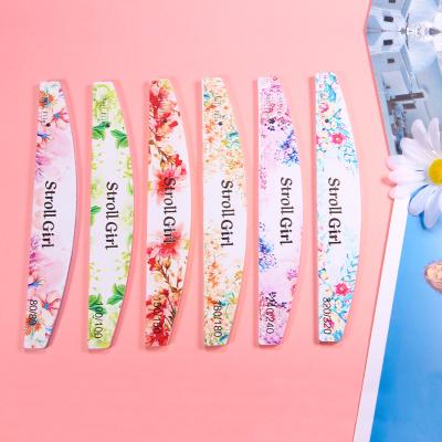 China Eco-friendly and non-toxic nail polish nail file six-piece set border printing nail tools file for sale