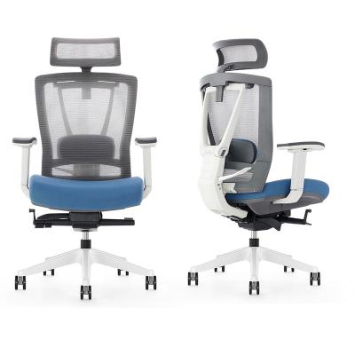 China Custom Logo 4D (Height) Adjustable Armrest Swivel Mesh Office Chair With Ergo High Back Executive Ergonomic Headrest for sale