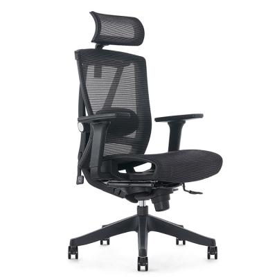 China Wholesale Black Adjustable Lumbar Support Ergonomic Office Full Mesh Chair Luxury Office (Size) for sale