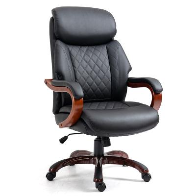 China Adjustable Height PVC Director Computer Swivel Office Leather Executive Chair for sale