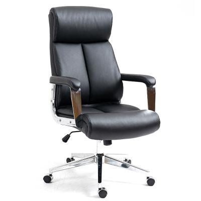 China Luxury Comfortable Swivel PVC Office Furniture Leather Executive Revolving Chair for sale