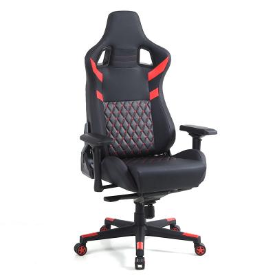 China RGB Adjustable Custom Gamer Extended Computer PU Leather Gaming Chair Comfortable (Height) for sale